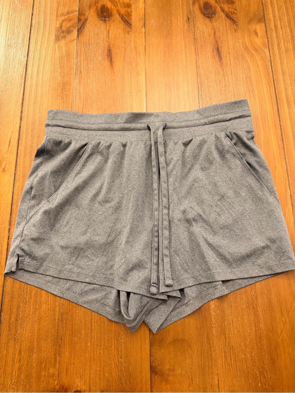 all in motion Heather Gray Knit Lounge Shorts with Elastic Waist